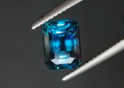 Exquisite and best, deepest blue 4ct Rectangle (Trimmed Baguette) AAA Grade Blue Zircon