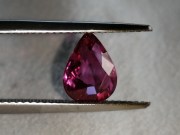 2.25 carats pink-red Ruby wide pear unheated raw from Mozambique
