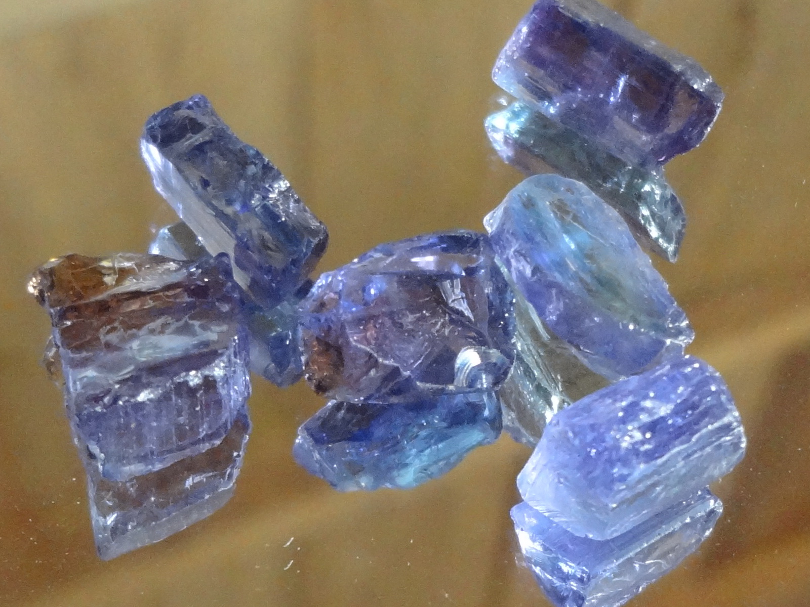 Rough Tanzanite from Arusha, Tanzania. 