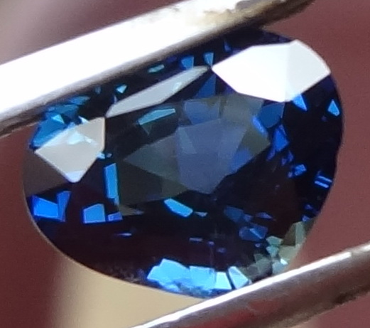 Pear shape blue Sapphire. 