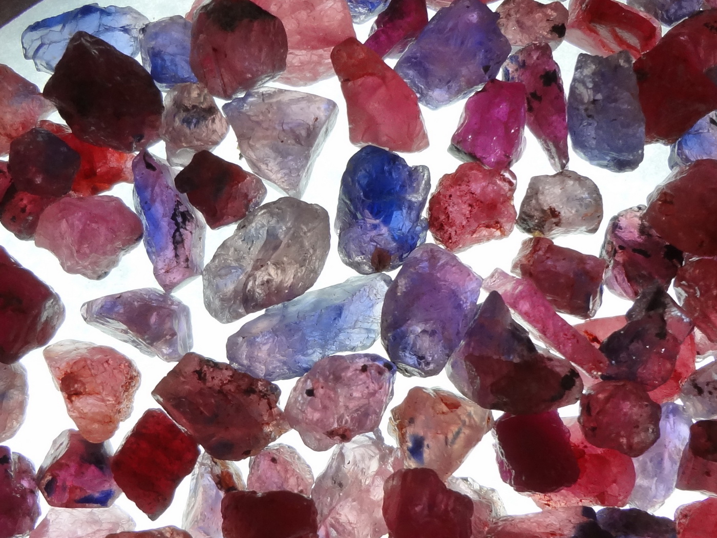 Pink and Blue Sapphire from Tanzania