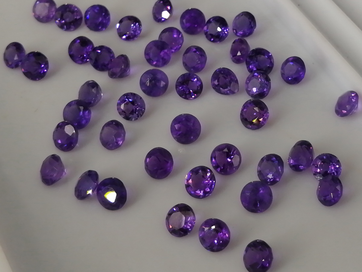 Wholesale Lot of 5mm Round Cabochon African Amethyst Loose Calibrated Gemstone 