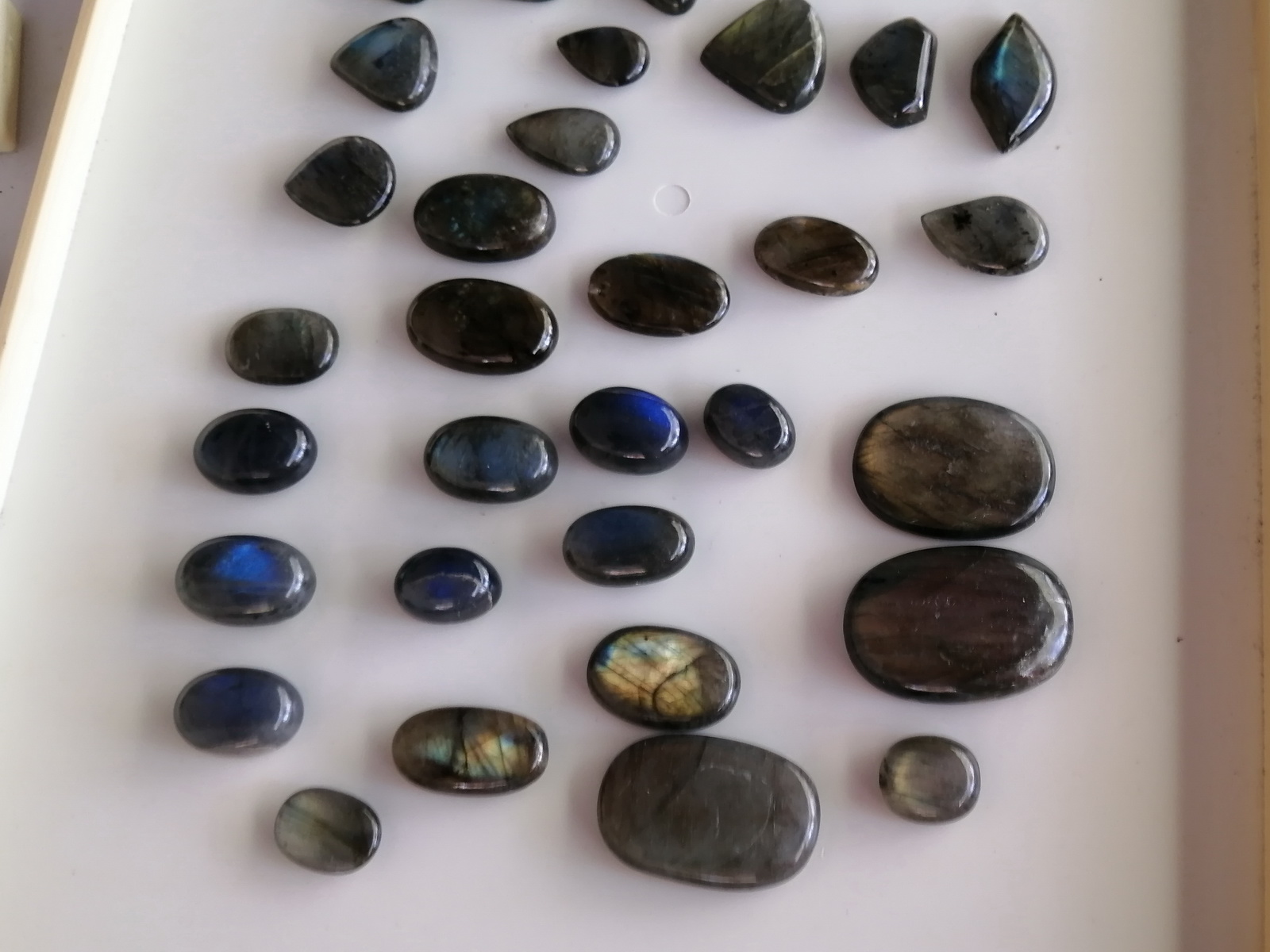 Labradorite Flat Back Cabochons WHOLESALE 10 Pcs Labradorite Rose Cut Cushion Cut Cabochons KS3601 Faceted Square Cabs 12-13mm