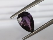 Unheated / Raw purple sapphire pear / drop from Pailin