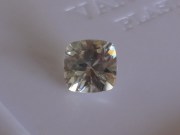 Perfect 1 step cushion Diamond style cut white Zircon from Cambodia 