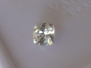 Perfect 1 step cushion Diamond style cut white Zircon from Cambodia 