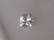 Perfect 1 step cushion Diamond style cut white Zircon from Cambodia 