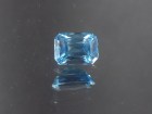 Affordable Trimmed Baguette (Octagon / Step Cut) Deep Sky Blue Zircon from Cambodia