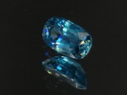 Pill shaped blue Zircon cushion - pretty wide while shallow, best value affordable zircon gem with sky blue C+ to B- color grade. 