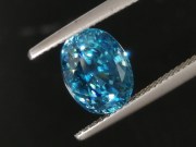 Affordable and beautiful, strong and solid sky blue zircon oval cut 5.7 carats