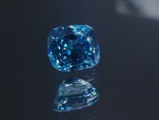 B grade dense color wide cushion cut blue zircon, exquisite supplier for professional jewelry