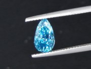 Cute and affordable thin drop cut 4.6ct Cambolite blue Zircon for Pendant from Cambodia