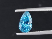 Cute and affordable thin drop cut 4.6ct Cambolite blue Zircon for Pendant from Cambodia