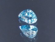 Cute and affordable thin drop cut 4.6ct Cambolite blue Zircon for Pendant from Cambodia