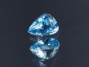 Cute and affordable thin drop cut 4.6ct Cambolite blue Zircon for Pendant from Cambodia