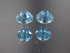 Matching pair of deep Swiss blue Zircon round calibrated at 5mm from Cambodia