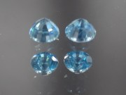 Matching pair of deep Swiss blue Zircon round calibrated at 5mm from Cambodia