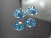 Matching pair of deep Swiss blue Zircon round calibrated at 5mm from Cambodia