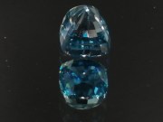 Strong and classic natural blue Zircon loose gemstone of 6 carats, cut in cushion, affordable and good value for money gem