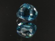 Strong and classic natural blue Zircon loose gemstone of 6 carats, cut in cushion, affordable and good value for money gem