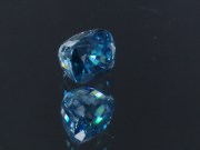 Blue Zircon cut in cushion, perfectly clean and affordable B+ color grade