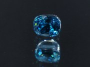 Blue Zircon cut in cushion, perfectly clean and affordable B+ color grade