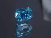 Blue Zircon (Cambolite) loose gemstone over 6 carats Trimmed Baguette (Octagon / Step Cut) Deep A B Grade Top Best Blue gem from Cambodia