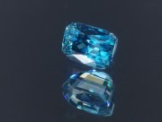 Blue Zircon (Cambolite) loose gemstone over 6 carats Trimmed Baguette (Octagon / Step Cut) Deep A B Grade Top Best Blue gem from Cambodia
