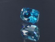 Blue Zircon (Cambolite) loose gemstone over 6 carats Trimmed Baguette (Octagon / Step Cut) Deep A B Grade Top Best Blue gem from Cambodia