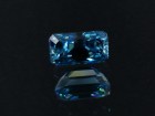 B-Grade color blue zircon trimmed baguette / octagon / step cut / rectangle cut  6.89ct gemstone