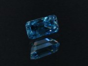 B-Grade color blue zircon trimmed baguette / octagon / step cut / rectangle cut  6.89ct gemstone