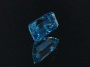 B-Grade color blue zircon trimmed baguette / octagon / step cut / rectangle cut  6.89ct gemstone