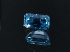 B-Grade color blue zircon trimmed baguette / octagon / step cut / rectangle cut  6.89ct gemstone