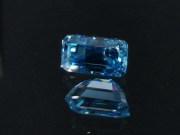 B-Grade color blue zircon trimmed baguette / octagon / step cut / rectangle cut  6.89ct gemstone