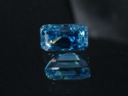 B-Grade color blue zircon trimmed baguette / octagon / step cut / rectangle cut  6.89ct gemstone