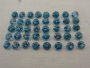 Good color (A and B grade) Cambodia blue Zircon Calibrated 6mm Round Cut