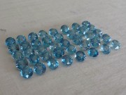 Good color (A and B grade) Cambodia blue Zircon Calibrated 6mm Round Cut