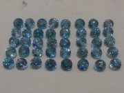 Good color (A and B grade) Cambodia blue Zircon Calibrated 6mm Round Cut