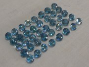 Good color (A and B grade) Cambodia blue Zircon Calibrated 6mm Round Cut