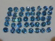 Good color (A and B grade) Cambodia blue Zircon Calibrated 6mm Round Cut