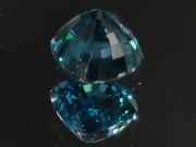 Exquisite high hue dense blue A grade blue Zircon cushion cut