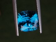 Exquisite high hue dense blue A grade blue Zircon cushion cut