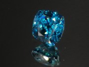 Exquisite high hue dense blue A grade blue Zircon cushion cut