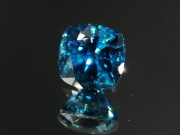 Exquisite high hue dense blue A grade blue Zircon cushion cut