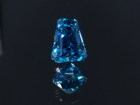 Grade AAA color  tapered baguette / trapezoid natural blue zircon of 7.15ct