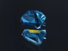 Grade AAA color  tapered baguette / trapezoid natural blue zircon of 7.15ct