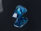 Grade AAA color  tapered baguette / trapezoid natural blue zircon of 7.15ct