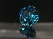 Wide blue Zircon,very clean and shiny, round cut 10mm+