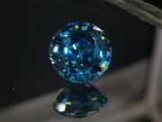 Wide blue Zircon,very clean and shiny, round cut 10mm+