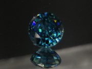 Wide blue Zircon,very clean and shiny, round cut 10mm+